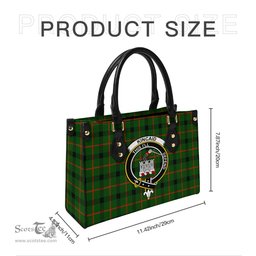 Scottish Kincaid Modern Tartan Leather Bag for Women with Family Crest Scottish Plaid Tartan Plaid - ScotsTee - scotstee.com