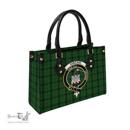Scottish Kincaid Tartan Leather Bag for Women with Family Crest Scottish Plaid Tartan Plaid - ScotsTee - scotstee.com