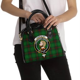 Scottish Kirkaldy Tartan Shoulder Handbags with Family Crest Scottish Plaid Tartan Plaid - ScotsTee - scotstee.com