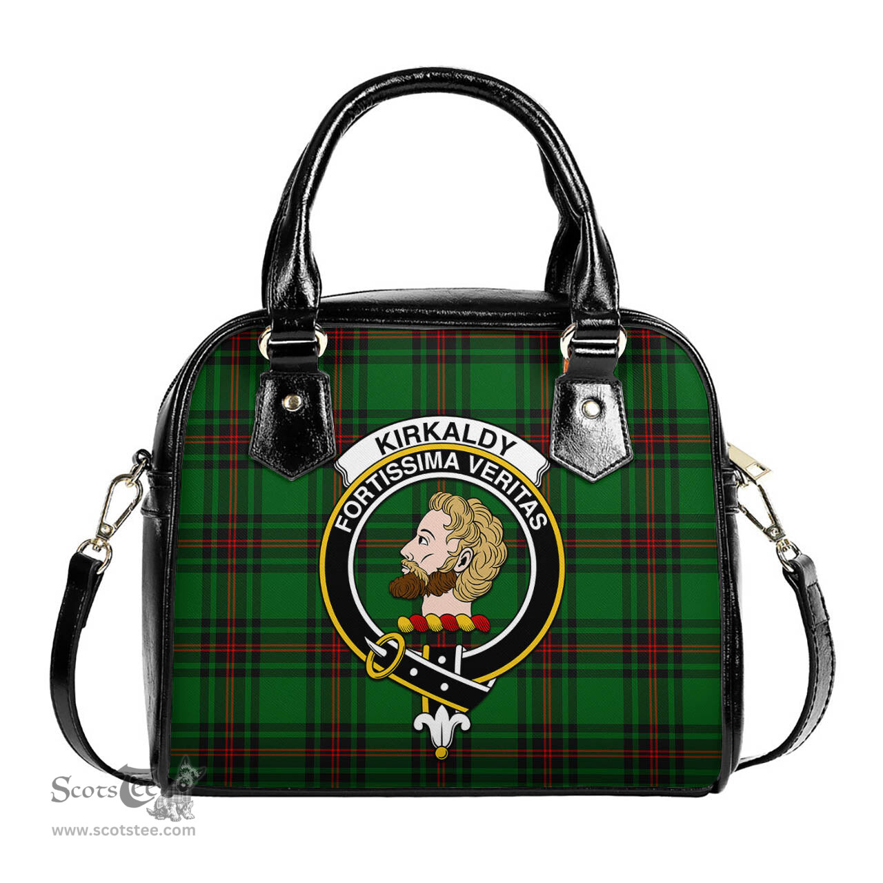 Scottish Kirkaldy Tartan Shoulder Handbags with Family Crest Scottish Plaid Tartan Plaid - ScotsTee - scotstee.com