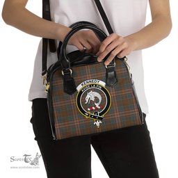 Scottish Kennedy Weathered Tartan Shoulder Handbags with Family Crest Scottish Plaid Tartan Plaid - ScotsTee - scotstee.com