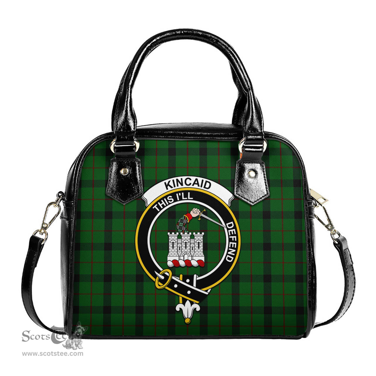 Scottish Kincaid Tartan Shoulder Handbags with Family Crest Scottish Plaid Tartan Plaid - ScotsTee - scotstee.com