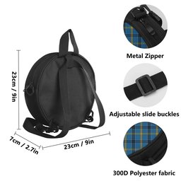 Scottish Laing Tartan Round Crossbody Bags - Round Purse with Family Crest Scottish Plaid Tartan Plaid - ScotsTee - scotstee.com