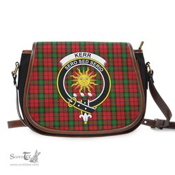Scottish Kerr Tartan Saddle Crossbody Bag with Family Crest Scottish Plaid Tartan Plaid - ScotsTee - scotstee.com