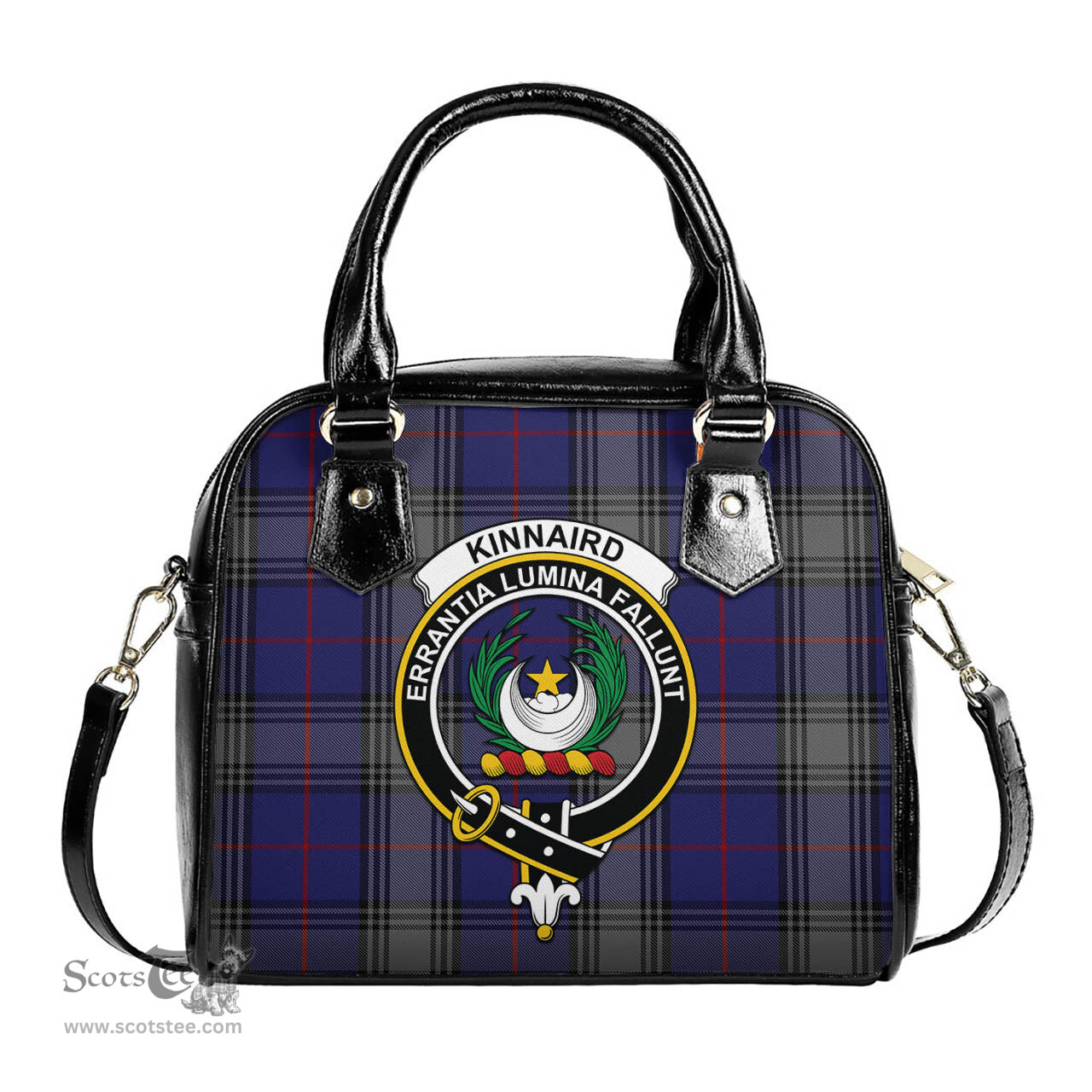 Scottish Kinnaird Tartan Shoulder Handbags with Family Crest Scottish Plaid Tartan Plaid - ScotsTee - scotstee.com