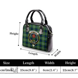 Scottish Learmonth Tartan Shoulder Handbags with Family Crest Scottish Plaid Tartan Plaid - ScotsTee - scotstee.com