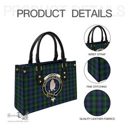 Scottish Lamont #2 Tartan Leather Bag for Women with Family Crest Scottish Plaid Tartan Plaid - ScotsTee - scotstee.com