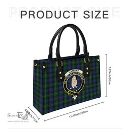 Scottish Lamont #2 Tartan Leather Bag for Women with Family Crest Scottish Plaid Tartan Plaid - ScotsTee - scotstee.com