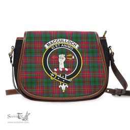 Scottish MacCulloch Tartan Saddle Crossbody Bag with Family Crest Scottish Plaid Tartan Plaid - ScotsTee - scotstee.com