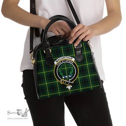 Scottish MacArthur Modern Tartan Shoulder Handbags with Family Crest Scottish Plaid Tartan Plaid - ScotsTee - scotstee.com