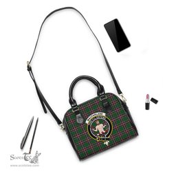 Scottish MacFarlane Hunting Tartan Shoulder Handbags with Family Crest Scottish Plaid Tartan Plaid - ScotsTee - scotstee.com
