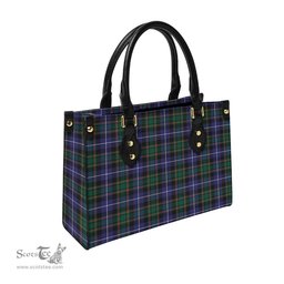 Scottish MacRae Hunting Modern Tartan Leather Bag for Women Scottish Plaid Tartan Plaid - ScotsTee - scotstee.com