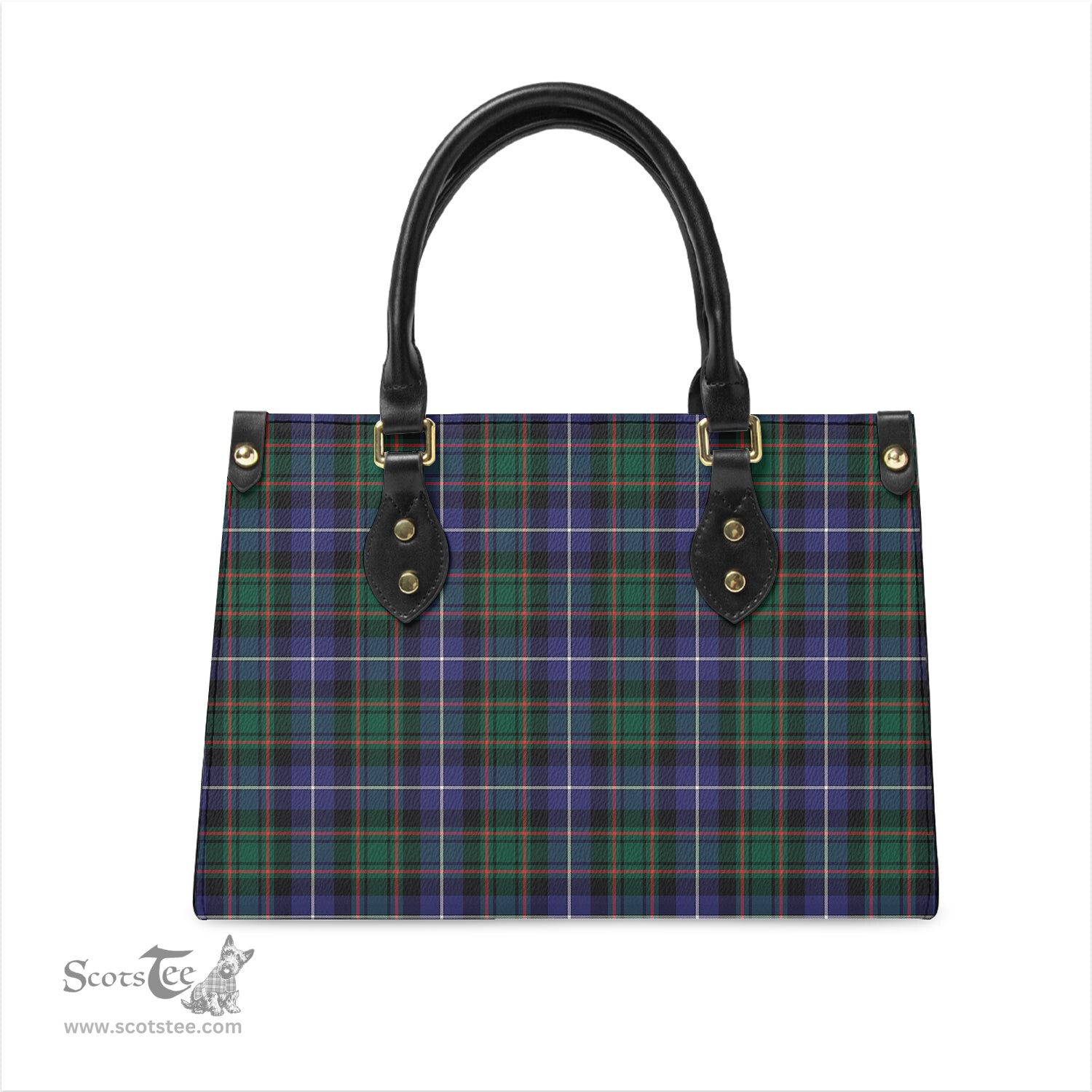 Scottish MacRae Hunting Modern Tartan Leather Bag for Women Scottish Plaid Tartan Plaid - ScotsTee - scotstee.com