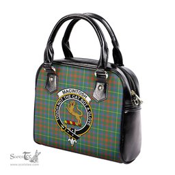 Scottish MacIntosh Hunting Ancient Tartan Shoulder Handbags with Family Crest Scottish Plaid Tartan Plaid - ScotsTee - scotstee.com