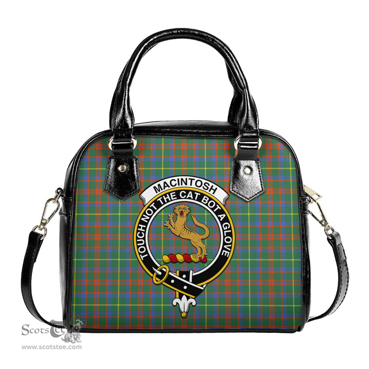 Scottish MacIntosh Hunting Ancient Tartan Shoulder Handbags with Family Crest Scottish Plaid Tartan Plaid - ScotsTee - scotstee.com