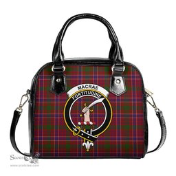 Scottish MacRae Red Tartan Shoulder Handbags with Family Crest Scottish Plaid Tartan Plaid - ScotsTee - scotstee.com