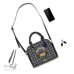 Scottish MacDonald Ancient Tartan Shoulder Handbags with Family Crest Scottish Plaid Tartan Plaid - ScotsTee - scotstee.com