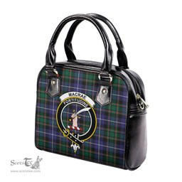 Scottish MacRae Hunting Modern Tartan Shoulder Handbags with Family Crest Scottish Plaid Tartan Plaid - ScotsTee - scotstee.com