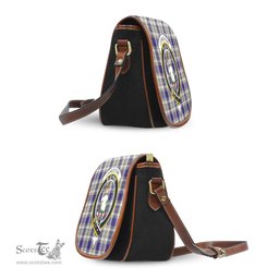 Scottish Livingston Dress Tartan Saddle Crossbody Bag with Family Crest Scottish Plaid Tartan Plaid - ScotsTee - scotstee.com