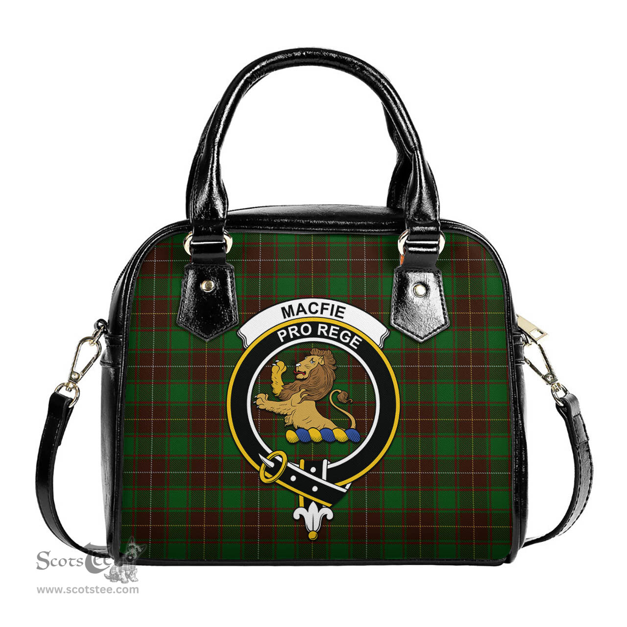 Scottish MacFie Hunting Tartan Shoulder Handbags with Family Crest Scottish Plaid Tartan Plaid - ScotsTee - scotstee.com