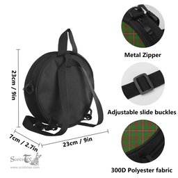 Scottish MacKinnon Hunting Modern Tartan Round Crossbody Bags - Round Purse with Family Crest Scottish Plaid Tartan Plaid - ScotsTee - scotstee.com