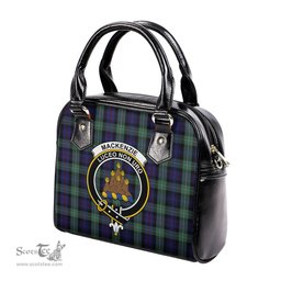 Scottish MacKenzie Hunting Green Tartan Shoulder Handbags with Family Crest Scottish Plaid Tartan Plaid - ScotsTee - scotstee.com