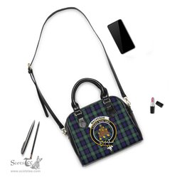 Scottish MacKenzie Hunting Green Tartan Shoulder Handbags with Family Crest Scottish Plaid Tartan Plaid - ScotsTee - scotstee.com