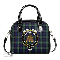 Scottish MacKenzie Hunting Green Tartan Shoulder Handbags with Family Crest Scottish Plaid Tartan Plaid - ScotsTee - scotstee.com