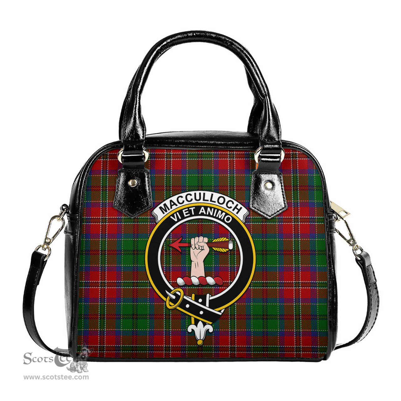 Scottish MacCulloch Tartan Shoulder Handbags with Family Crest Scottish Plaid Tartan Plaid - ScotsTee - scotstee.com