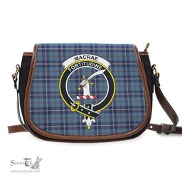 Scottish MacRaes of America Tartan Saddle Crossbody Bag with Family Crest Scottish Plaid Tartan Plaid - ScotsTee - scotstee.com