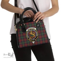Scottish MacIntosh Hunting Modern Tartan Shoulder Handbags with Family Crest Scottish Plaid Tartan Plaid - ScotsTee - scotstee.com