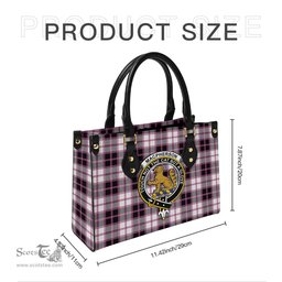 Scottish MacPherson Hunting Modern Tartan Leather Bag for Women with Family Crest Scottish Plaid Tartan Plaid - ScotsTee - scotstee.com
