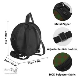 Scottish MacAlister of Glenbarr Hunting Tartan Round Crossbody Bags - Round Purse with Family Crest Scottish Plaid Tartan Plaid - ScotsTee - scotstee.com