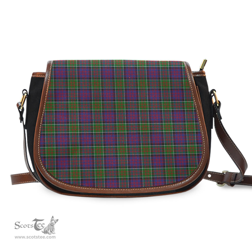 Scottish MacDonald of Clan Ranald Modern Tartan Saddle Crossbody Bag Scottish Plaid Tartan Plaid - ScotsTee - scotstee.com