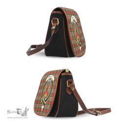 Scottish MacGill Tartan Saddle Crossbody Bag with Family Crest Scottish Plaid Tartan Plaid - ScotsTee - scotstee.com
