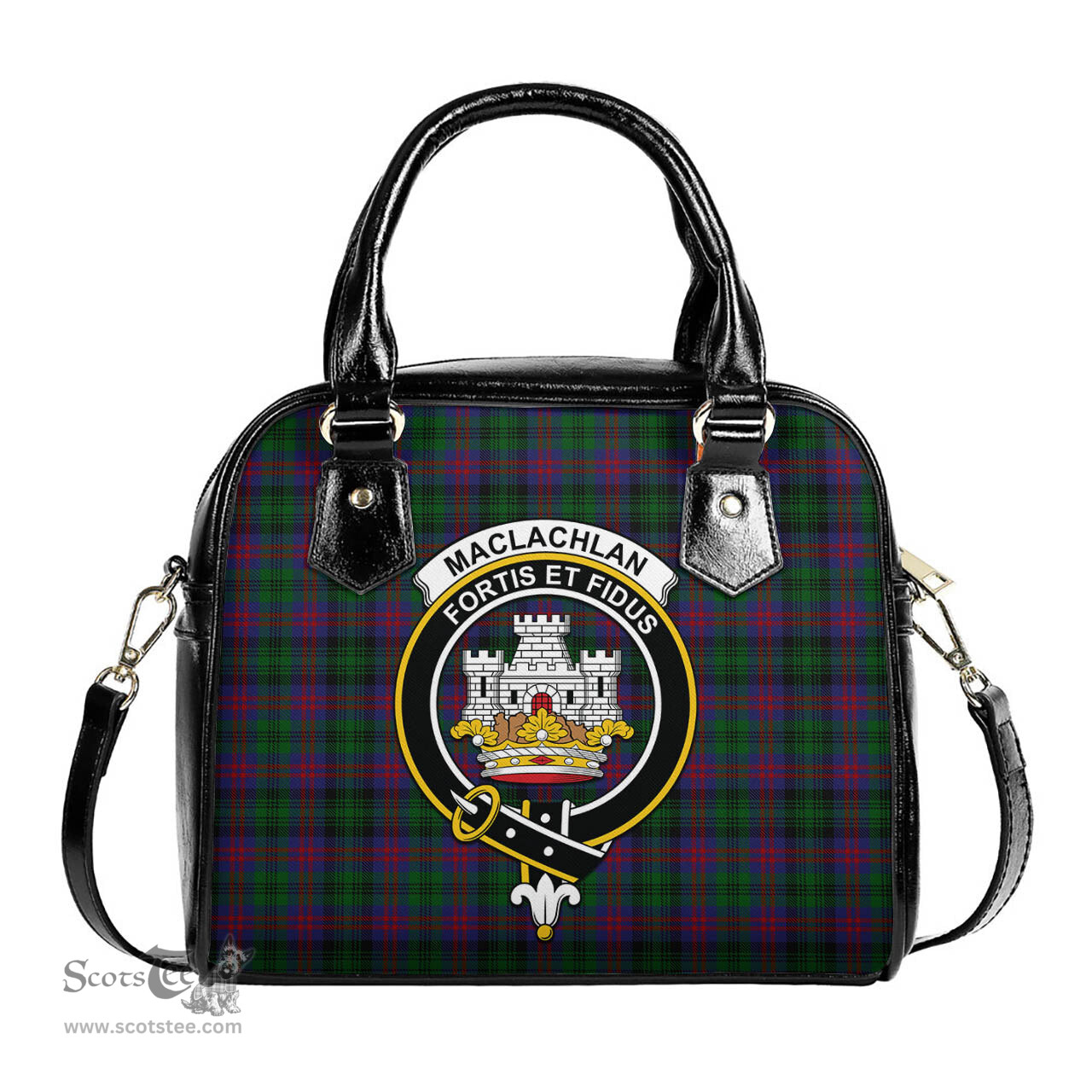 Scottish MacLachlan Hunting Tartan Shoulder Handbags with Family Crest Scottish Plaid Tartan Plaid - ScotsTee - scotstee.com