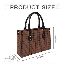 Scottish MacNaughton Ancient Tartan Leather Bag for Women Scottish Plaid Tartan Plaid - ScotsTee - scotstee.com