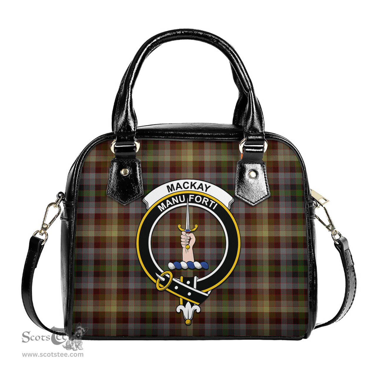Scottish MacKay of Strathnaver Tartan Shoulder Handbags with Family Crest Scottish Plaid Tartan Plaid - ScotsTee - scotstee.com