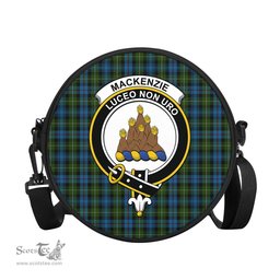 Scottish MacKenzie Tartan Round Crossbody Bags - Round Purse with Family Crest Scottish Plaid Tartan Plaid - ScotsTee - scotstee.com