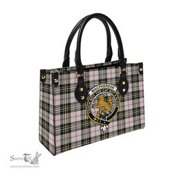 Scottish MacPherson Dress Ancient Tartan Leather Bag for Women with Family Crest Scottish Plaid Tartan Plaid - ScotsTee - scotstee.com