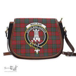 Scottish MacLean Tartan Saddle Crossbody Bag with Family Crest Scottish Plaid Tartan Plaid - ScotsTee - scotstee.com