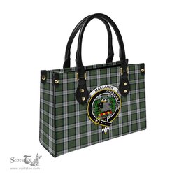 Scottish MacLaren Dress Tartan Leather Bag for Women with Family Crest Scottish Plaid Tartan Plaid - ScotsTee - scotstee.com