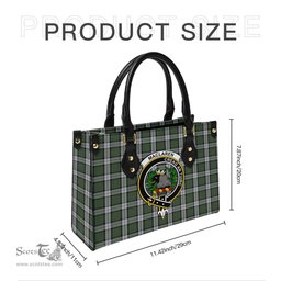 Scottish MacLaren Dress Tartan Leather Bag for Women with Family Crest Scottish Plaid Tartan Plaid - ScotsTee - scotstee.com