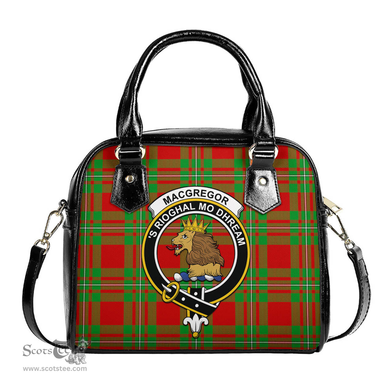 Scottish MacGregor Modern Tartan Shoulder Handbags with Family Crest Scottish Plaid Tartan Plaid - ScotsTee - scotstee.com