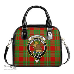 Scottish MacGregor Modern Tartan Shoulder Handbags with Family Crest Scottish Plaid Tartan Plaid - ScotsTee - scotstee.com