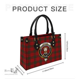 Scottish MacNab Tartan Leather Bag for Women with Family Crest Scottish Plaid Tartan Plaid - ScotsTee - scotstee.com