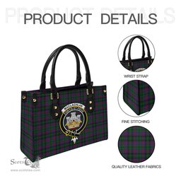 Scottish MacLachlan Hunting Tartan Leather Bag for Women with Family Crest Scottish Plaid Tartan Plaid - ScotsTee - scotstee.com