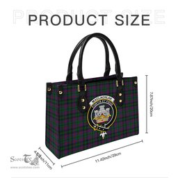 Scottish MacLachlan Hunting Tartan Leather Bag for Women with Family Crest Scottish Plaid Tartan Plaid - ScotsTee - scotstee.com