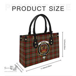 Scottish MacGill Tartan Leather Bag for Women with Family Crest Scottish Plaid Tartan Plaid - ScotsTee - scotstee.com