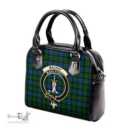 Scottish MacKay Modern Tartan Shoulder Handbags with Family Crest Scottish Plaid Tartan Plaid - ScotsTee - scotstee.com